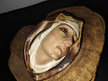 A1- Escultura, Rostro De La Virgen Dolorosa - 70'S, 80'S