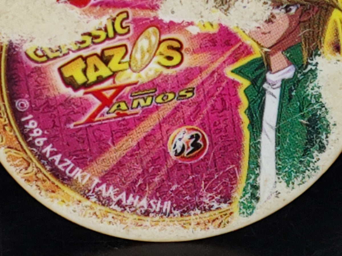 A5- Tazo Sabritas Yu-Gi-Ho!: Classic Tazos, X Años, Red-Eyes Black Metal Dragon, # 63, 1996