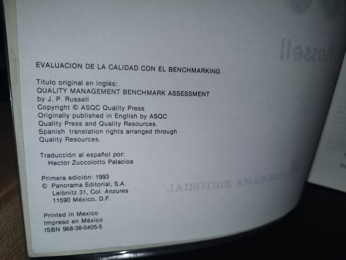 128- Evaluación De La Calidad Con El Benchmarking - J. P. Russell