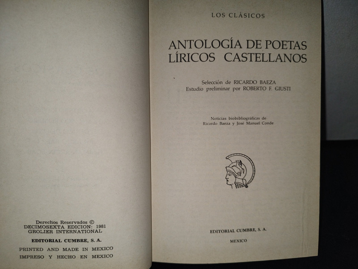 18- Los Clásicos. Antología De Poetas Líricos Castellanos