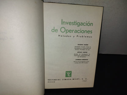 153- Investigación De Operaciones - M. Sasieni, A. Yaspan, L. Friedman