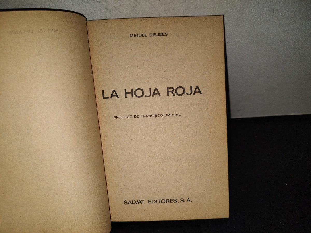 201- La Hoja Roja - Miguel Delibes. Biblioteca Básica Salvat 4 - 1971