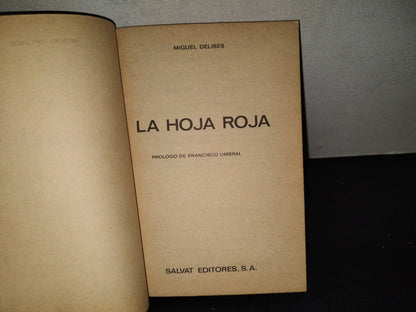 201- La Hoja Roja - Miguel Delibes. Biblioteca Básica Salvat 4 - 1971