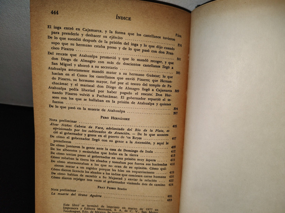 114- Los Clásicos. Historiadores De Indias - Editorial Cumbre - 1977