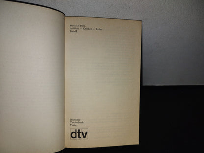 128- Alemán. Heinrich Böll: Aufsätze - Kritiken - Reden. Band I - 1978