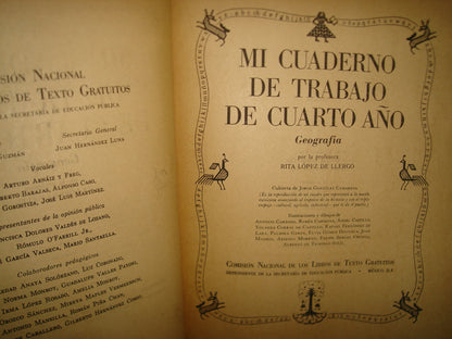 7- Mi Cuaderno De Trabajo De Cuarto Año. Geografía. Primaria - 1969