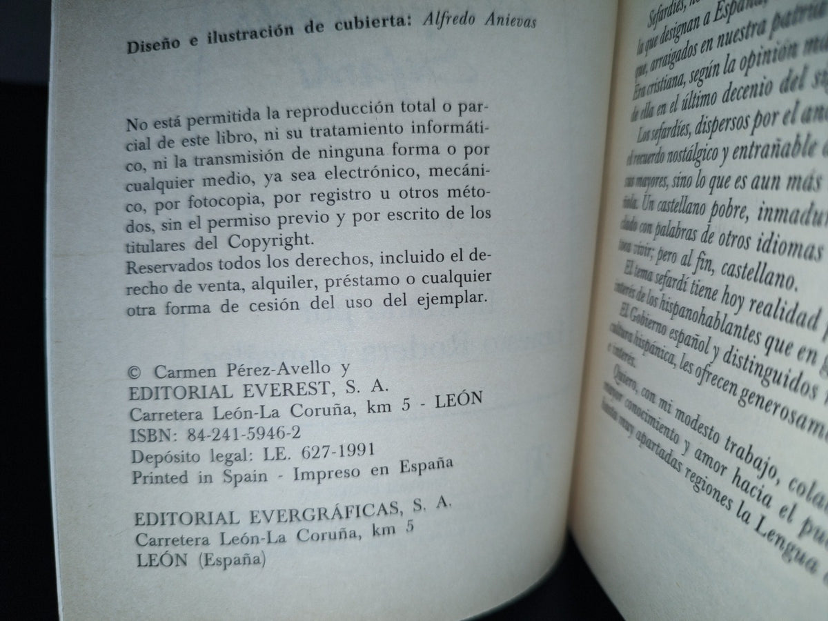 91- Un Muchacho Sefardí - Carmen Pérez-Avello. Colección La Torre Y El Mar, Editorial Everest, S. A., 1991