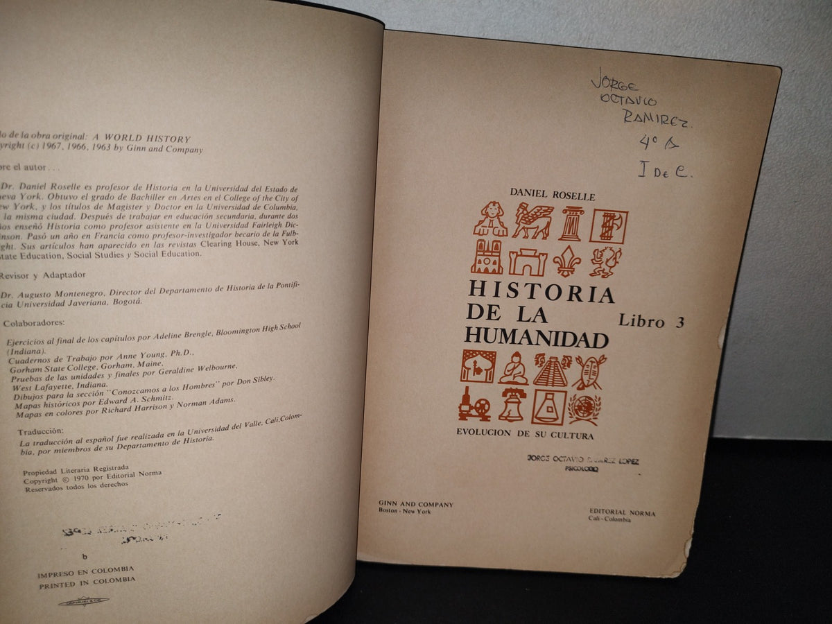 74- Historia De La Humanidad, Libro 3. Evolución De Su Cultura - Daniel Roselle - 1970