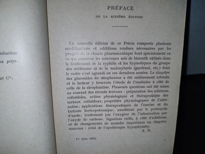 59- Francés. Précis Thérapeutique Et De Pharmacologie - A. Richaud - 1924
