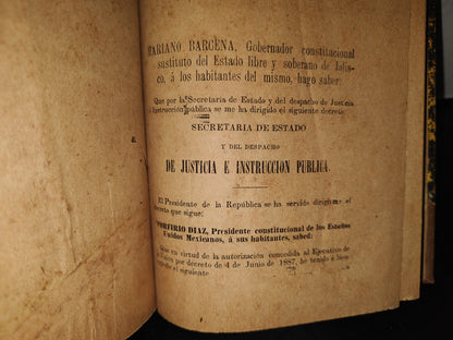 65- Código De Comercio De Los Estados Unidos Mexicanos. Edición Oficial - 1889