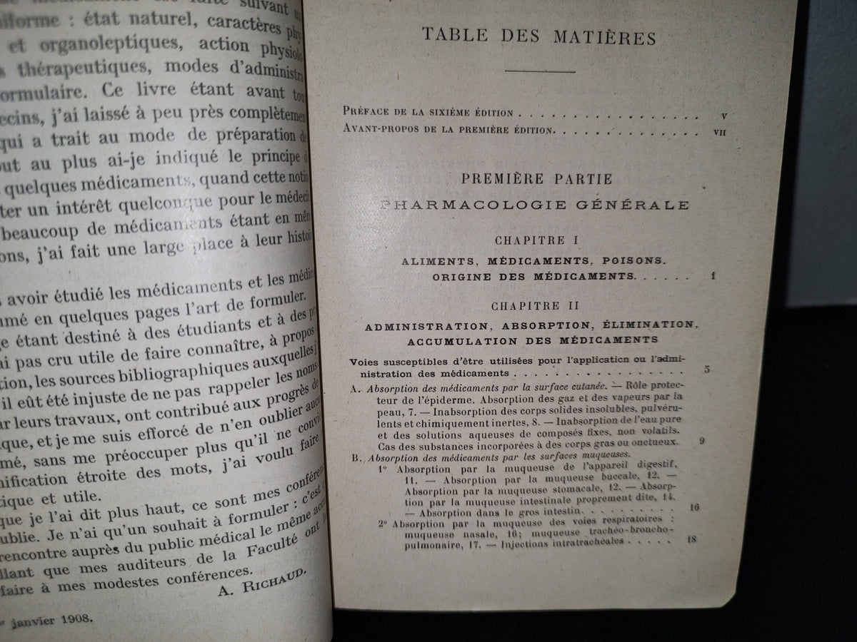 59- Francés. Précis Thérapeutique Et De Pharmacologie - A. Richaud - 1924