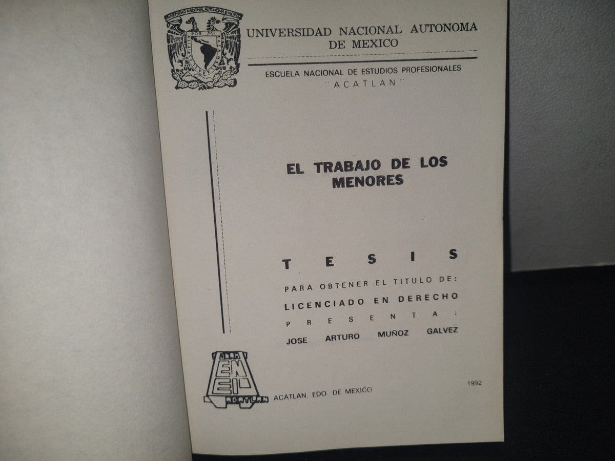 34- El Trabajo De Los Menores - Joé Arturo Muñoz Gálvez