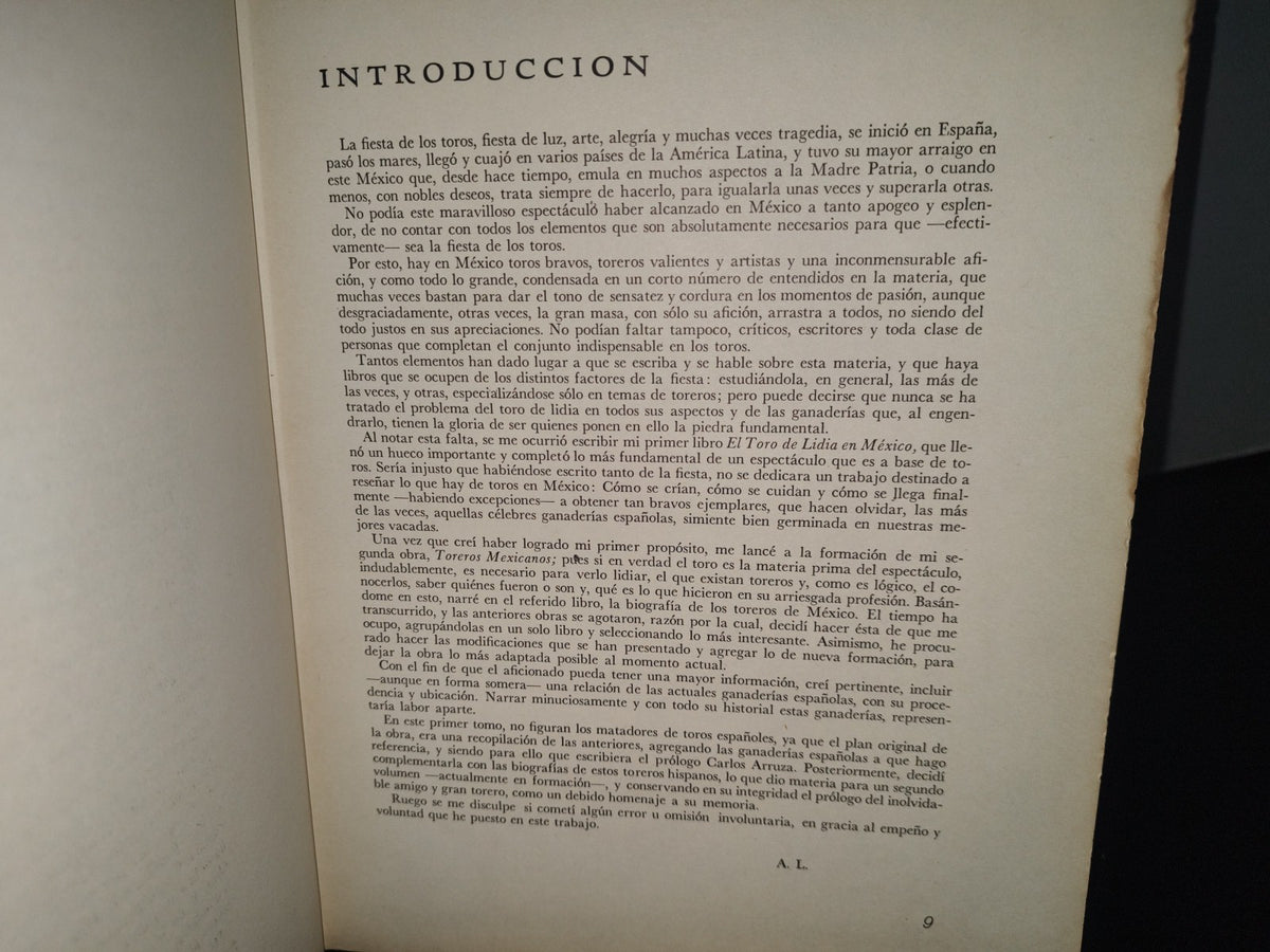 128- Los Toros En España Y México - Agustín Linares - Primera Edición Octubre 1968