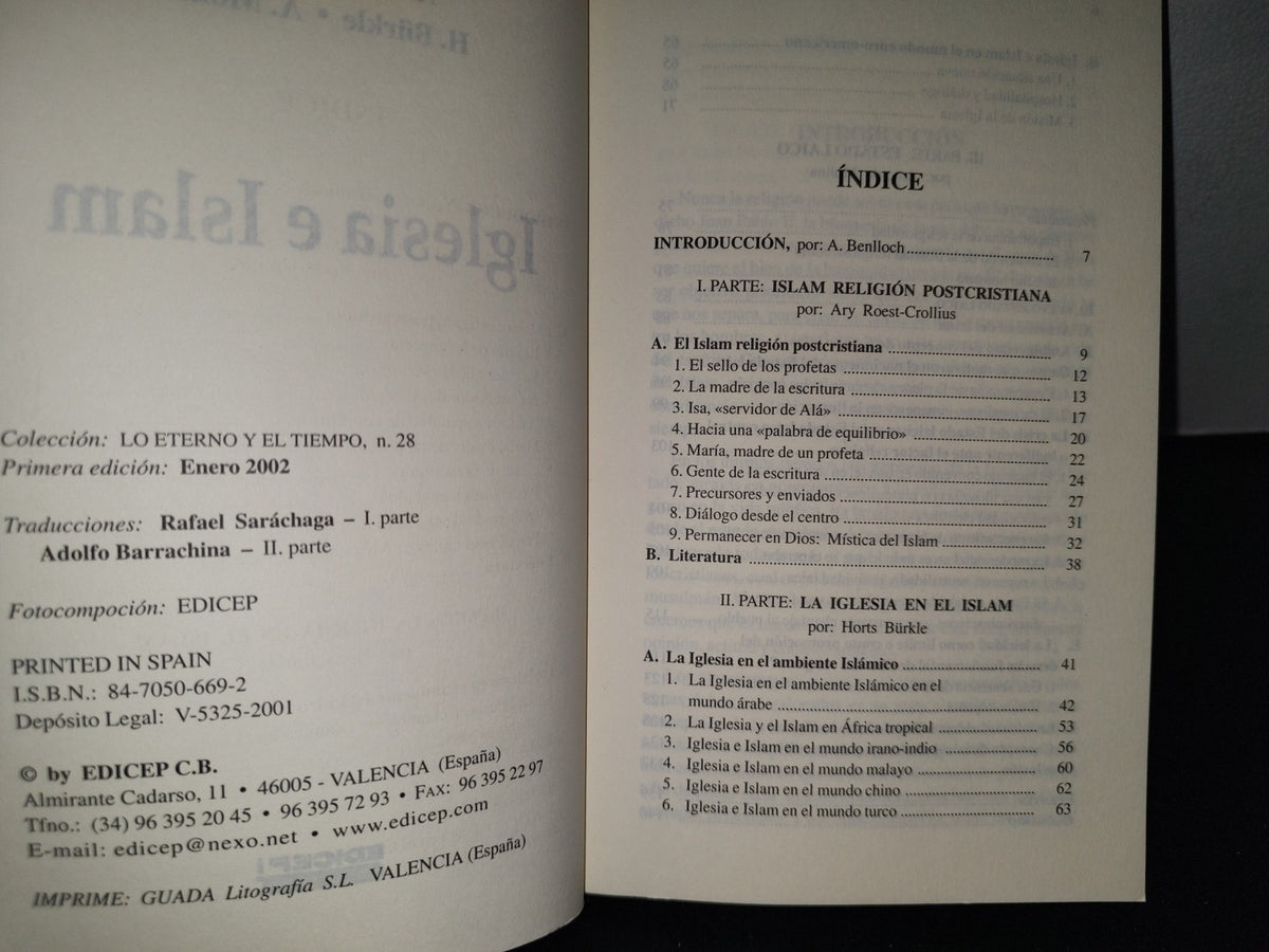 68- Iglesia E Islam - A. Roest-Crollius, H. Bürkle, A. Molina - Primera Edición, Enero 2002