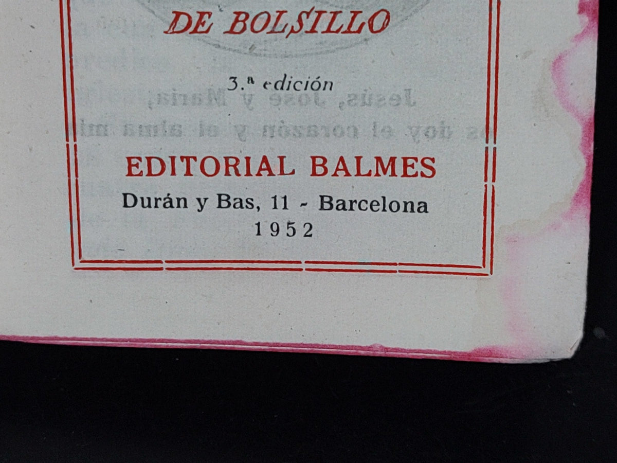 64- Pequeña Guía Del Cristiano. Devocionario De Bolsillo - Editorial Balmes - 1952