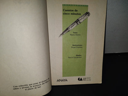 89- Cuentos De Cinco Minutos - Marta Osorio - Anaya / CONACULTA - 1992