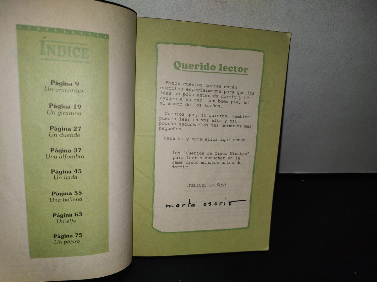 89- Cuentos De Cinco Minutos - Marta Osorio - Anaya / CONACULTA - 1992