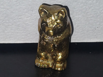A2- Pieza De Bronce. Oso Tocando La Gaita - 70'S - 80'S