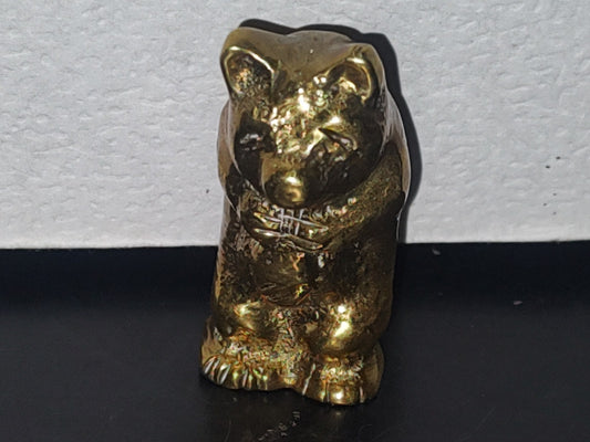 A2- Pieza De Bronce. Oso Tocando La Gaita - 70'S - 80'S