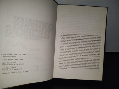 90- Centrales Eléctricas. Enciclopedia Ceac De Electricidad - D. José Ramírez Vázquez - 1980