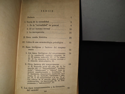92- Temperamento, Carácter Y Personalidad - Gustavo Pittaluga - Fondo De Cultura Económica, Breviarios, Primera Edición 1954