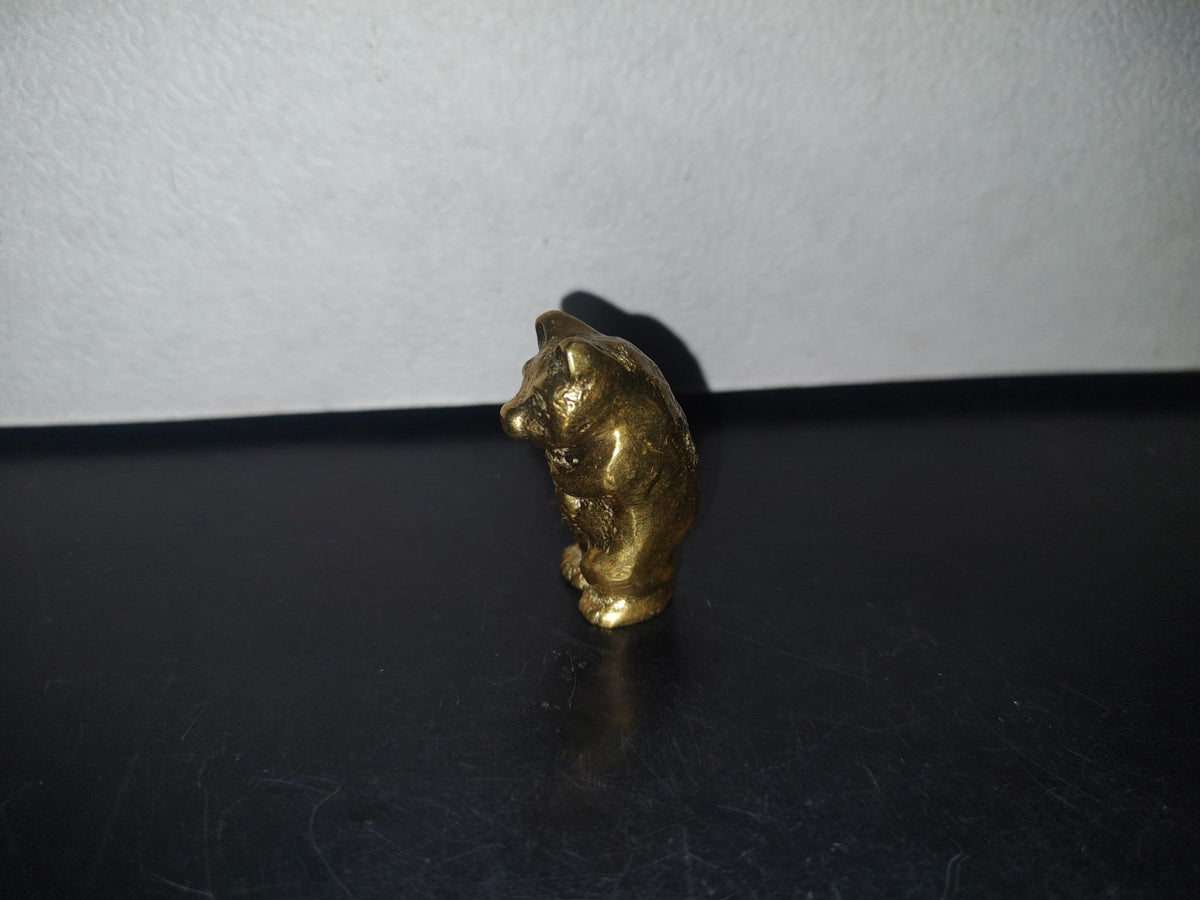 A2- Pieza De Bronce. Oso Tocando La Gaita - 70'S - 80'S