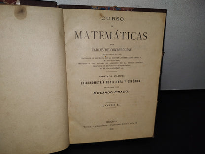 78- Antiguo Curso De Matemáticas. Tomo Ii- Segunda Parte Trigonometría Rectilínea - 1906