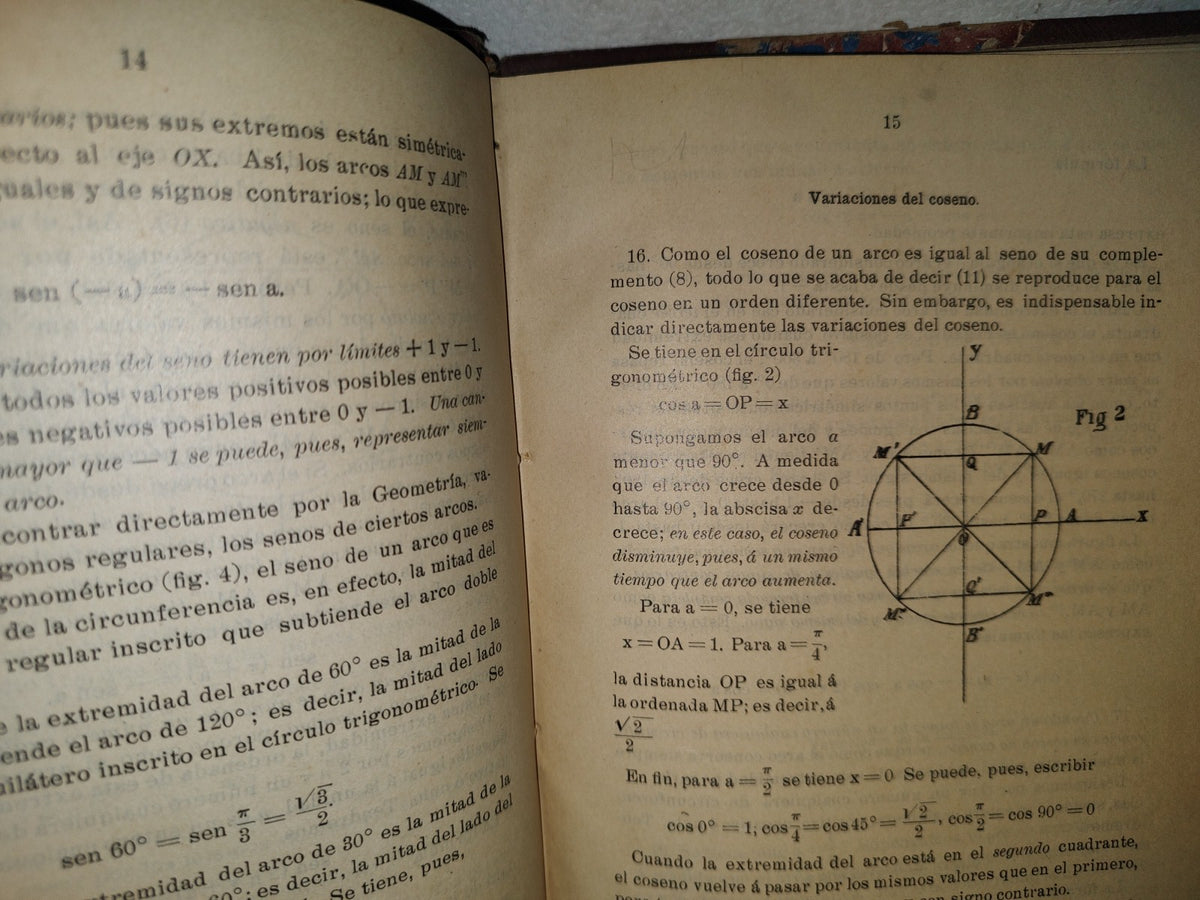 78- Antiguo Curso De Matemáticas. Tomo Ii- Segunda Parte Trigonometría Rectilínea - 1906