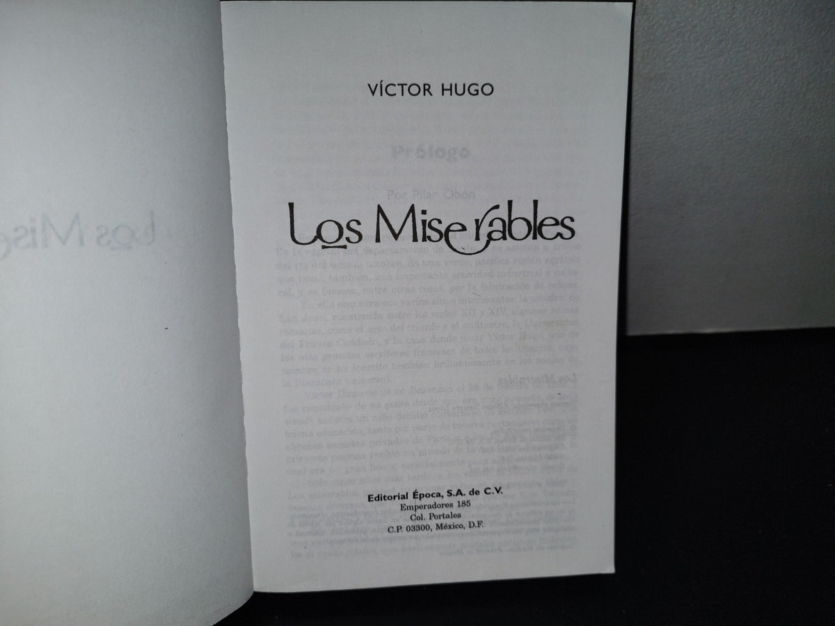 124- Los Miserables - Victor Hugo - Editorial Época, S. A. De C. V.