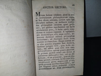 60- Latín. Institutiones Philosophicae. Auctore Francisco Jacquier. - 1821