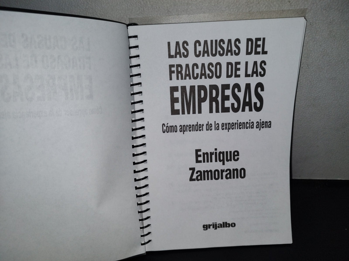 143- Las Causas Del Fracaso De Las Empresas - Enrique Zamora