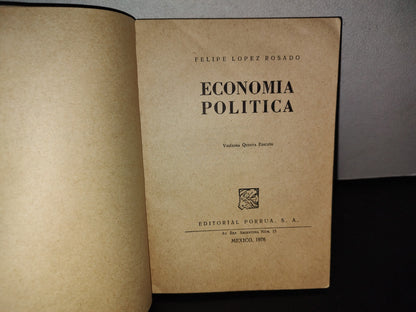 100- Economía Política - Felipe López Rosado - 1976