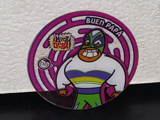 A5- Tazo Sabritas ¡Mucha Lucha!: Tazos Crystal, Buen Papá, # 116, 2005