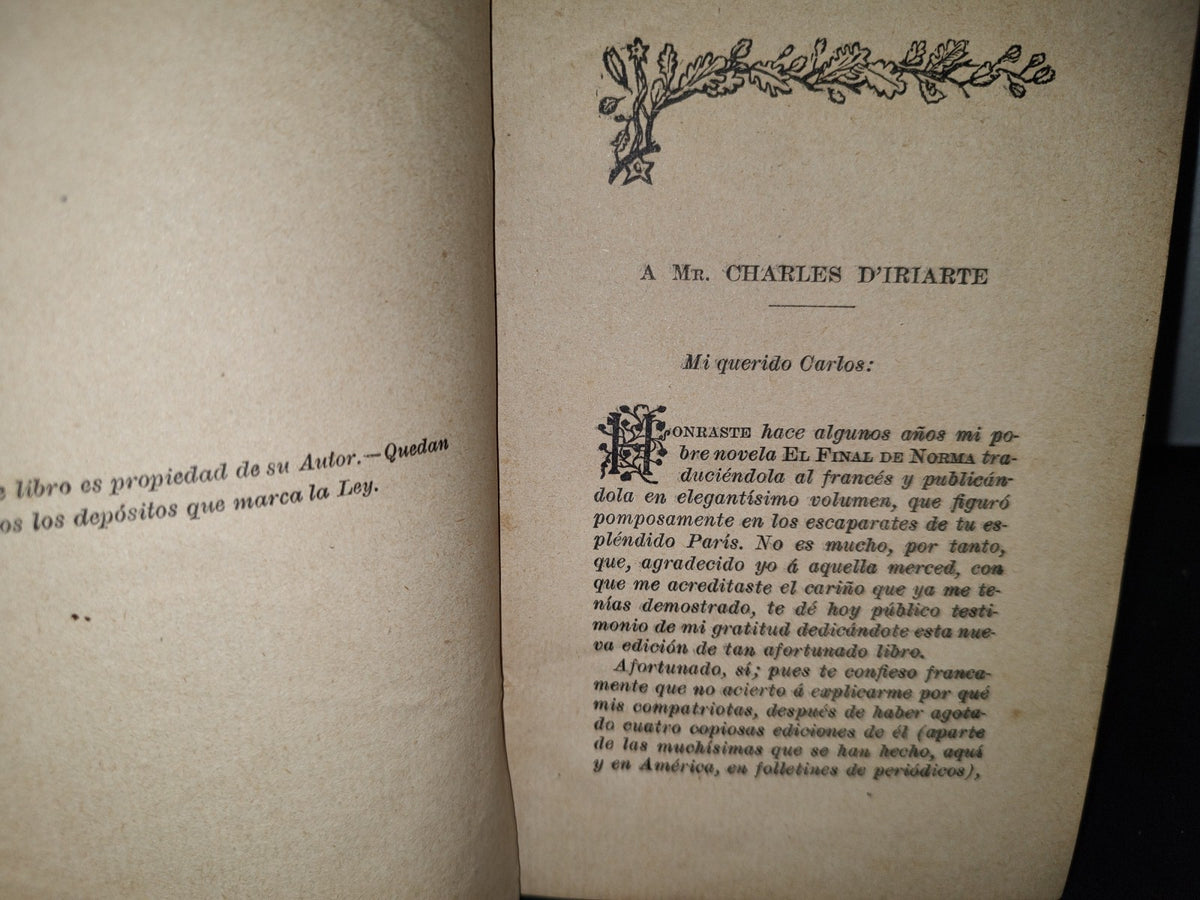 59- El Final De Norma - D. Pedro Antonio De Alarcón - Madrid, Est. Tipografico "Sucesores De Rivadeneyra", 1910