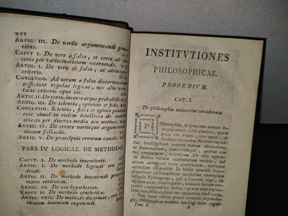 60- Latín. Institutiones Philosophicae. Auctore Francisco Jacquier. - 1821