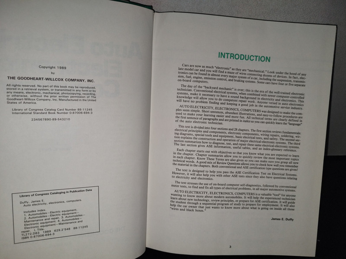 90- Auto Electricity, Electronics, Computers - James E. Duffy - 1989
