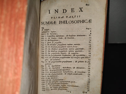 60- Fr. Salvatoris Mariae Roselli Summa Philosophica Ad Mentem S. Thomae Aquinatis Pars Prima - 1783