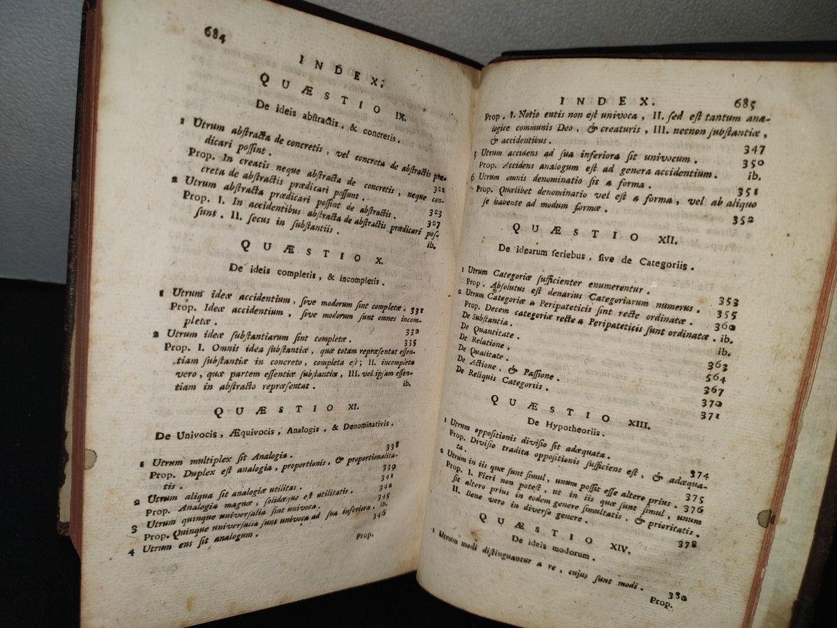 60- Fr. Salvatoris Mariae Roselli Summa Philosophica Ad Mentem S. Thomae Aquinatis Pars Prima - 1783