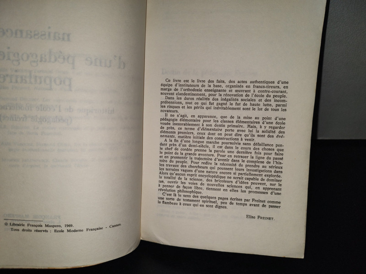 151- Naissance D'Une Pédagogie Populaire (Méthodes Freinet) - Élise Freinet - 1969