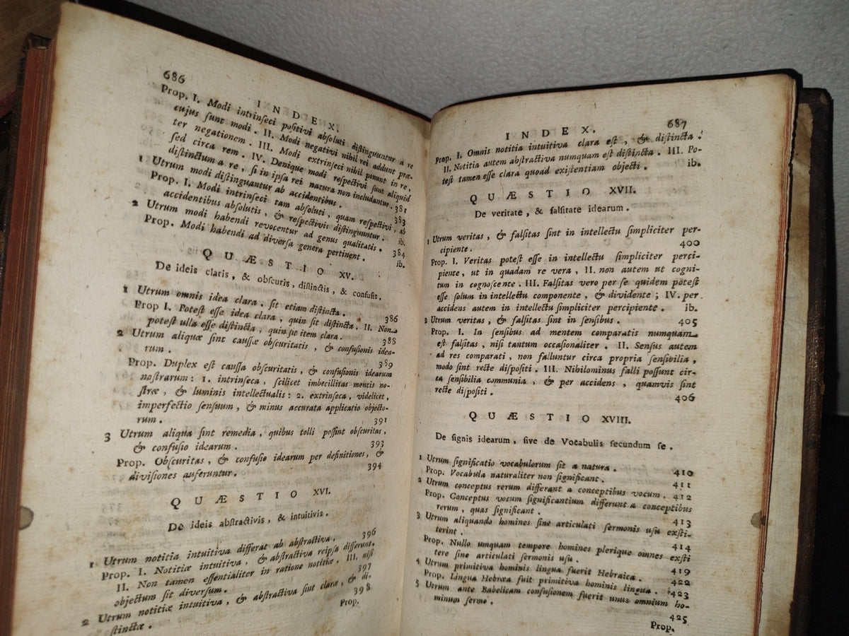60- Fr. Salvatoris Mariae Roselli Summa Philosophica Ad Mentem S. Thomae Aquinatis Pars Prima - 1783
