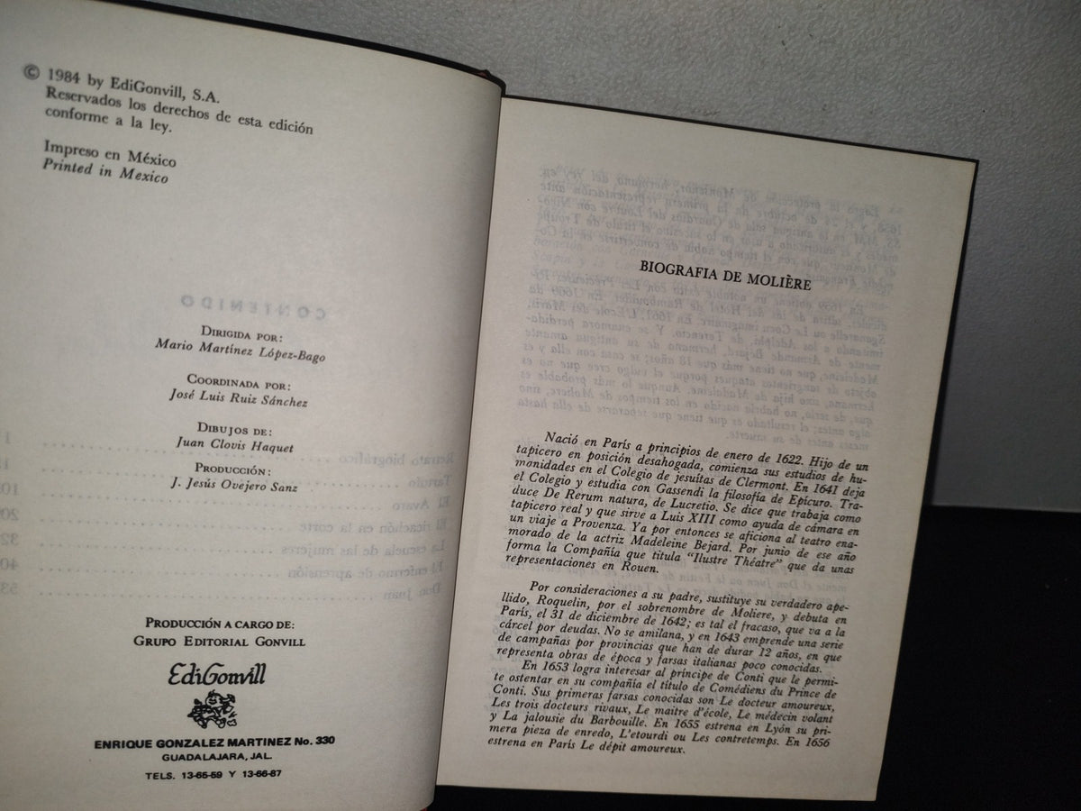 84- Obras Selectas De Moliere - Edigonvill - 1984