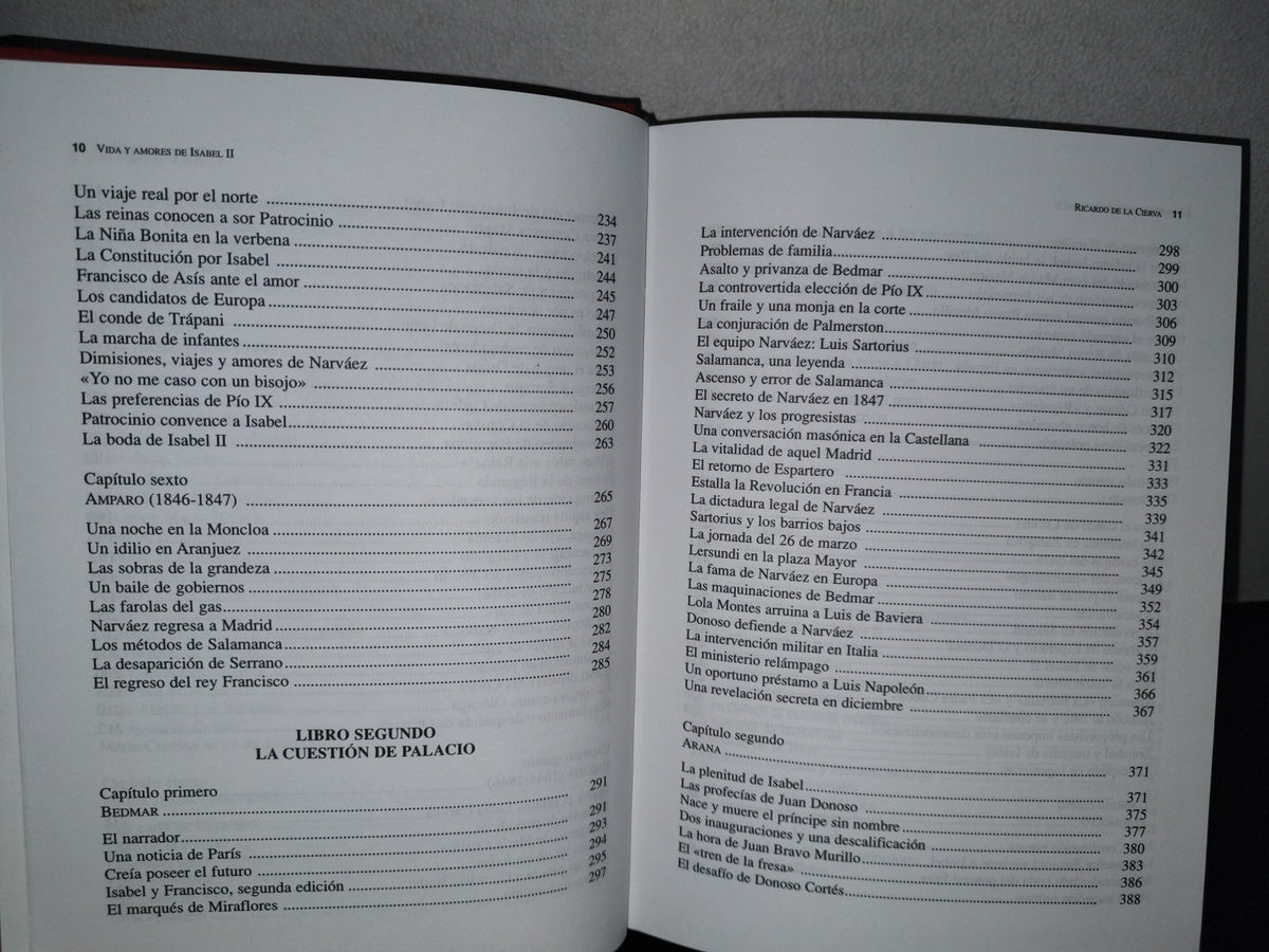 78- Vida Y Amores De Isabel II (El Triángulo) - Ricardo De La Cierva - Primera Edición 1999