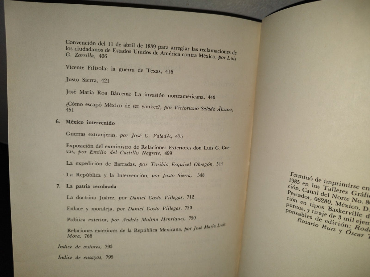 214- Política Exterior De México. 175 Años De Historia. Secretaría De Relaciones Exteriores, Primera Edición 1985. (Obra Completa. Los 4 Libros)