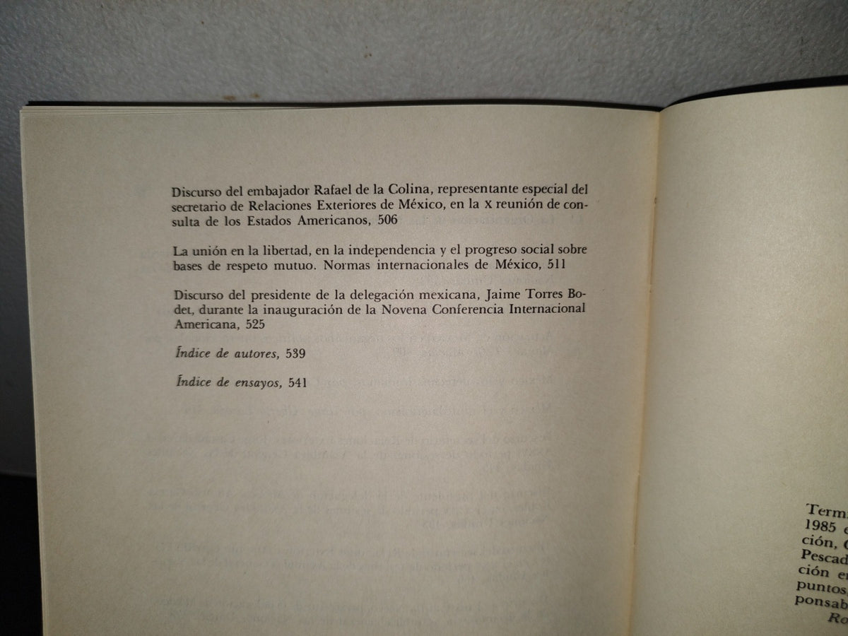 214- Política Exterior De México. 175 Años De Historia. Secretaría De Relaciones Exteriores, Primera Edición 1985. (Obra Completa. Los 4 Libros)