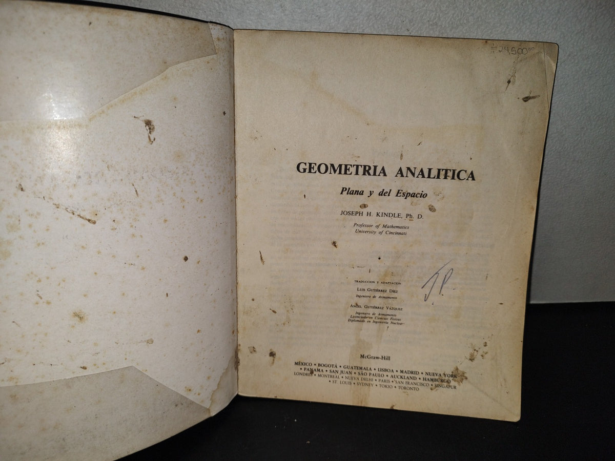 214- Geometría Analítica. Plana Y Del Espacio - Joseph H. Kindle.