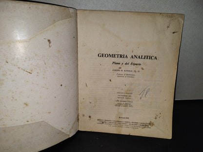 214- Geometría Analítica. Plana Y Del Espacio - Joseph H. Kindle.