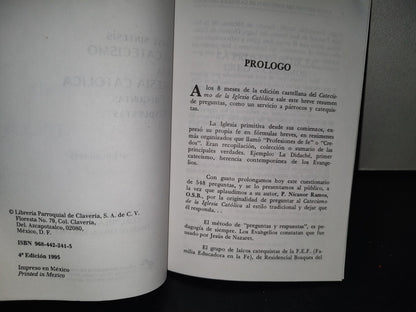 214- Breve Síntesis Del Catecismo De La Iglesia Católica En Preguntas Y Respuestas - Nicanor Ramos Lores O.S.B. - Librería Parroquial De Clavería, 1995