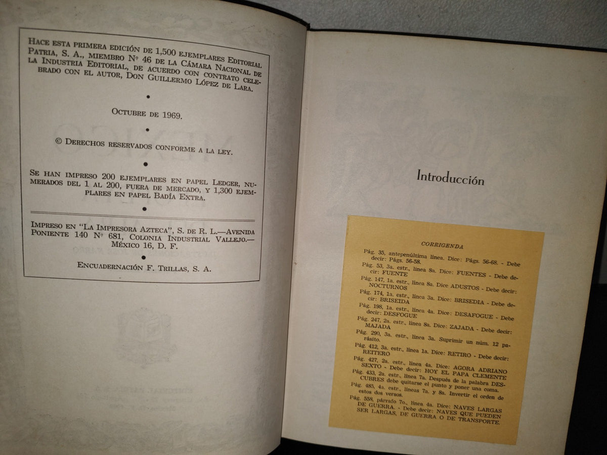 219- México, Epopeya Del Alba - Guillermo López De Lara. Editorial Patria - Primera Edición, 1969