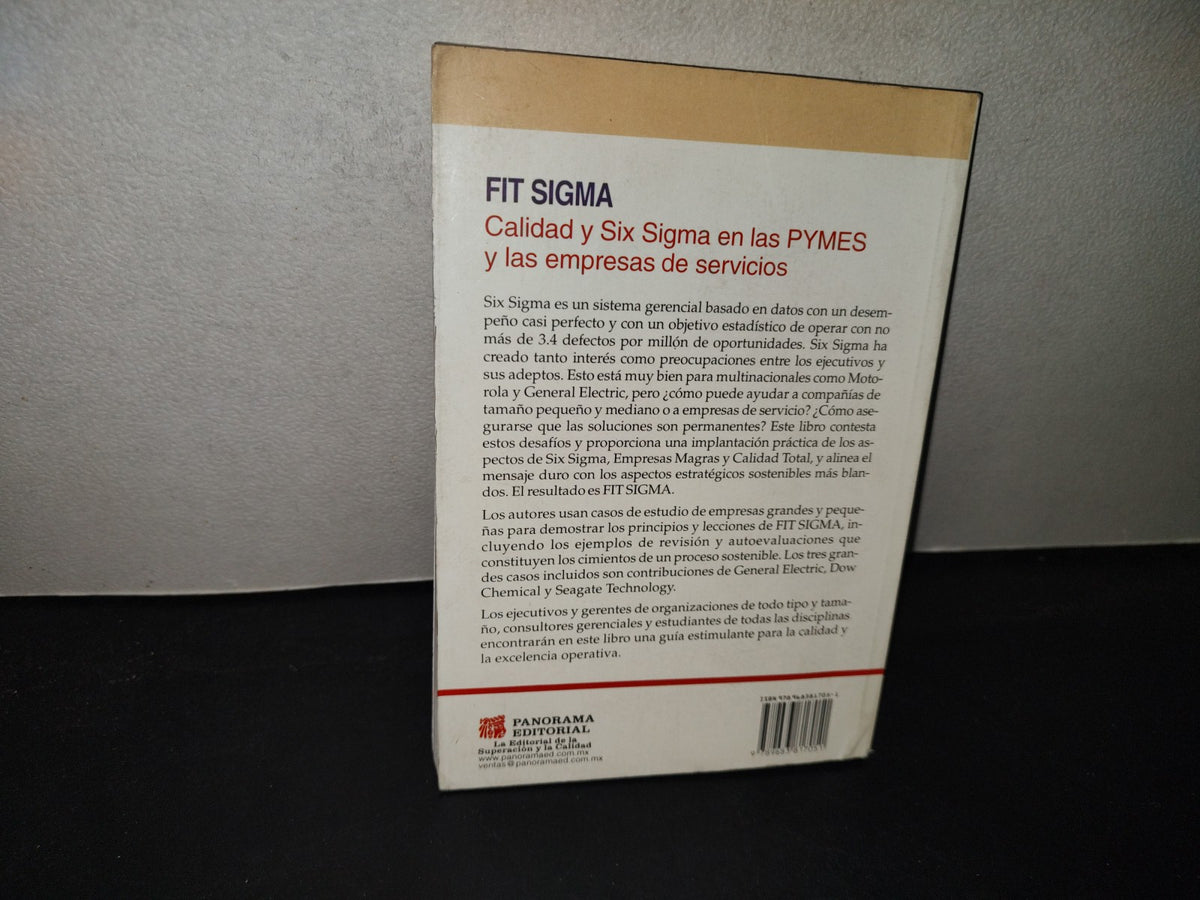 219- Fit Sigma. Calidad Y Six Sigma En Las Pymes Y Las Empresas De Servicios - Ron Basu