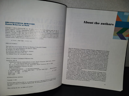 219- Organizational Behavior. Human Behvior At Work - John W. Newstrom / Keith Davis